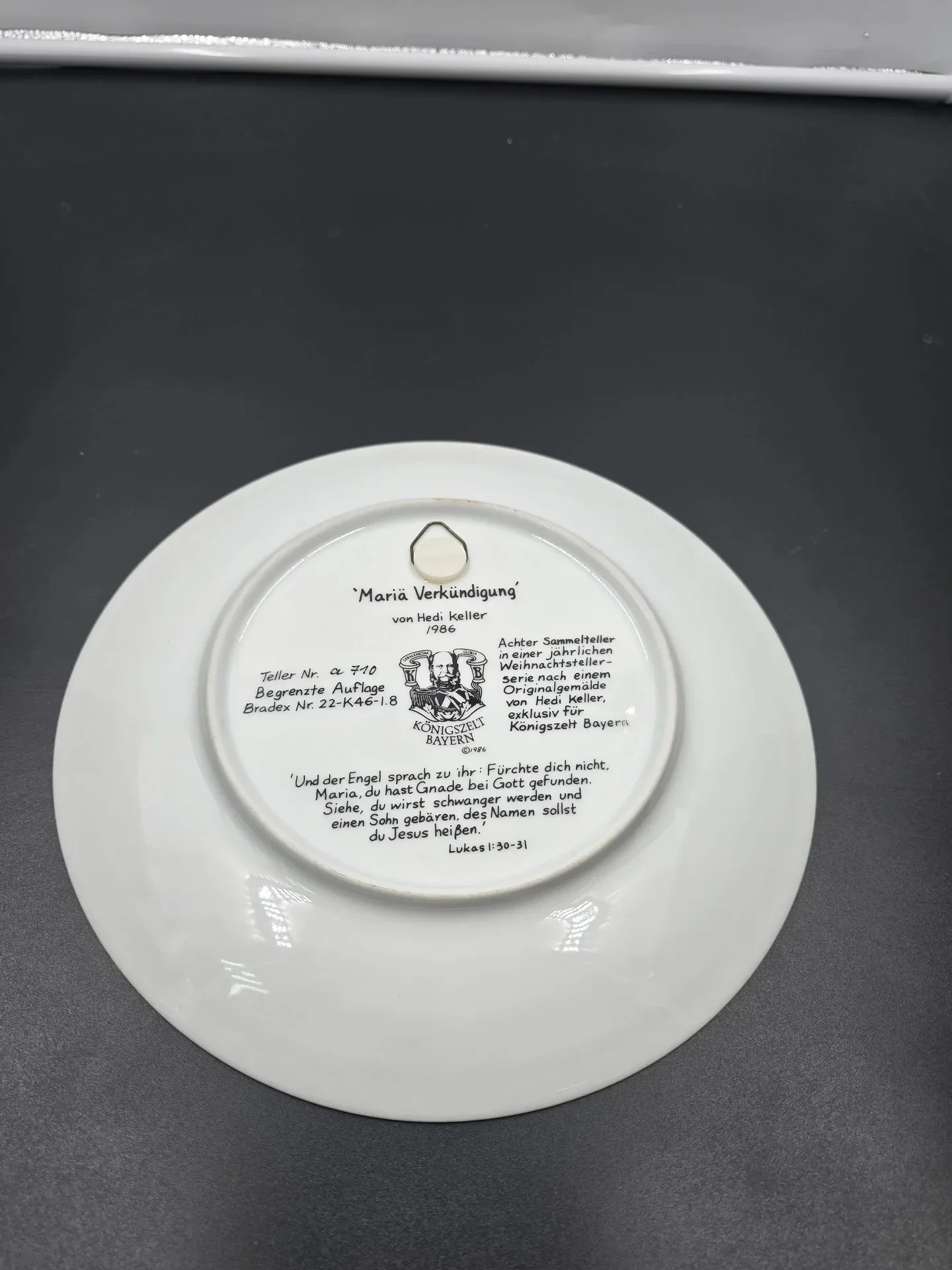 Декоративная тарелка из Рождественской серии Следуй за звездой, Англия — миниатюра 2