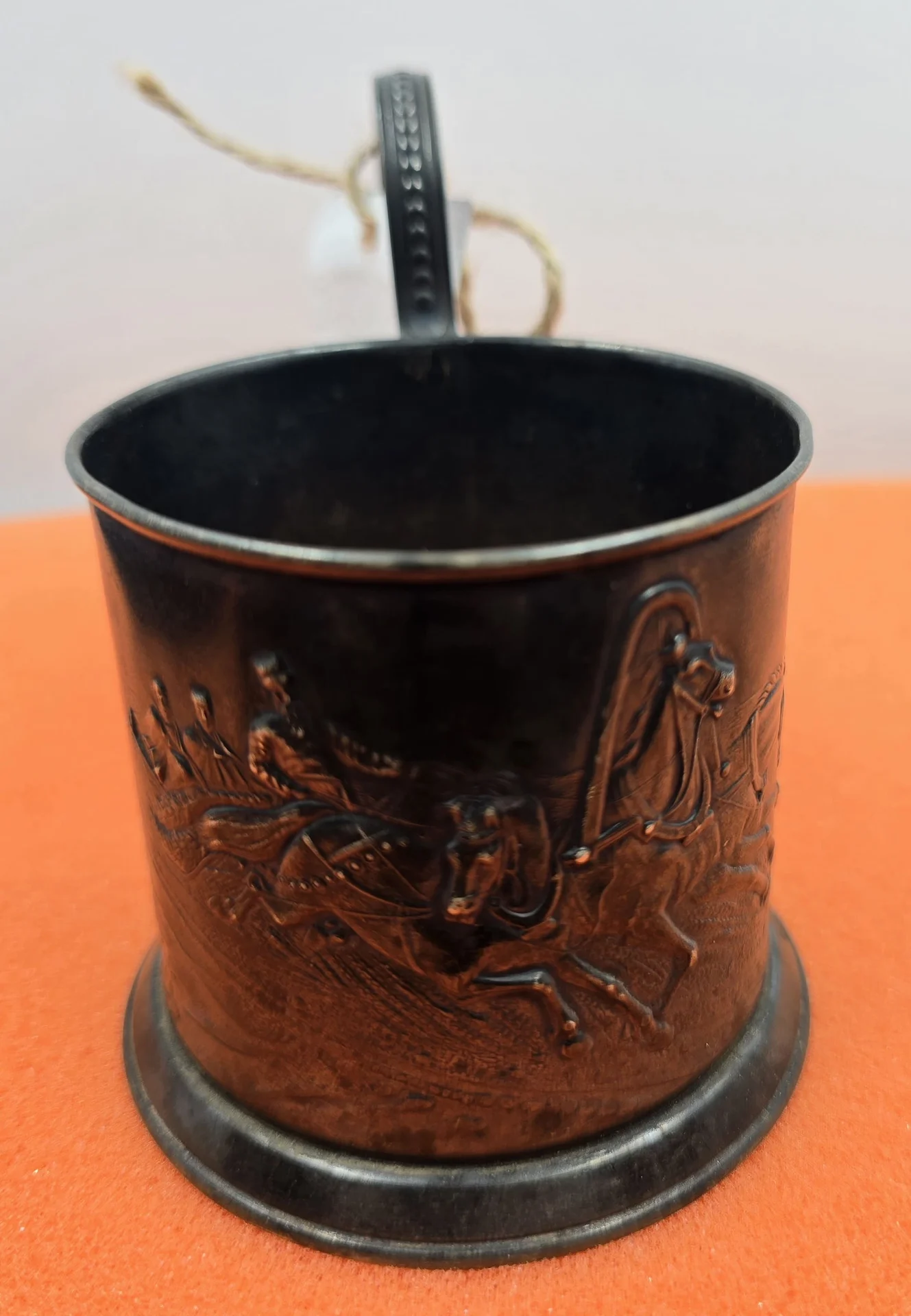 Подстаканник "Зимняя тройка", мельхиор, СССР — миниатюра 2