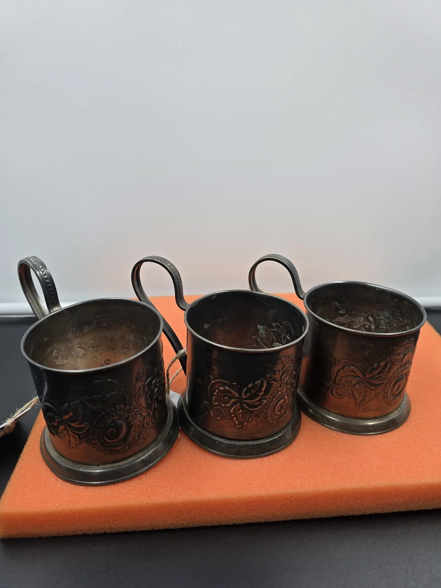 Подстаканник "Астра", мельхиор, СССР,  Мстера — миниатюра 2