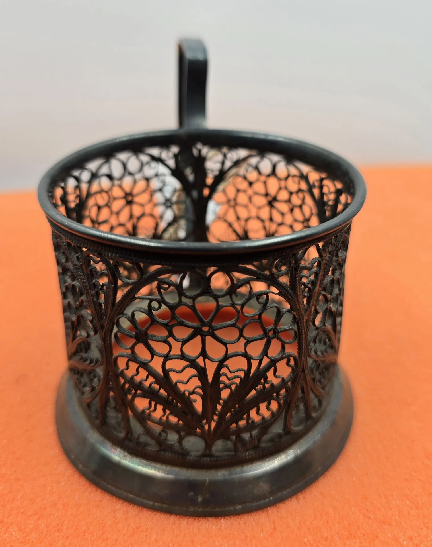 Подстаканник, скань, мельхиор, СССР — миниатюра 2