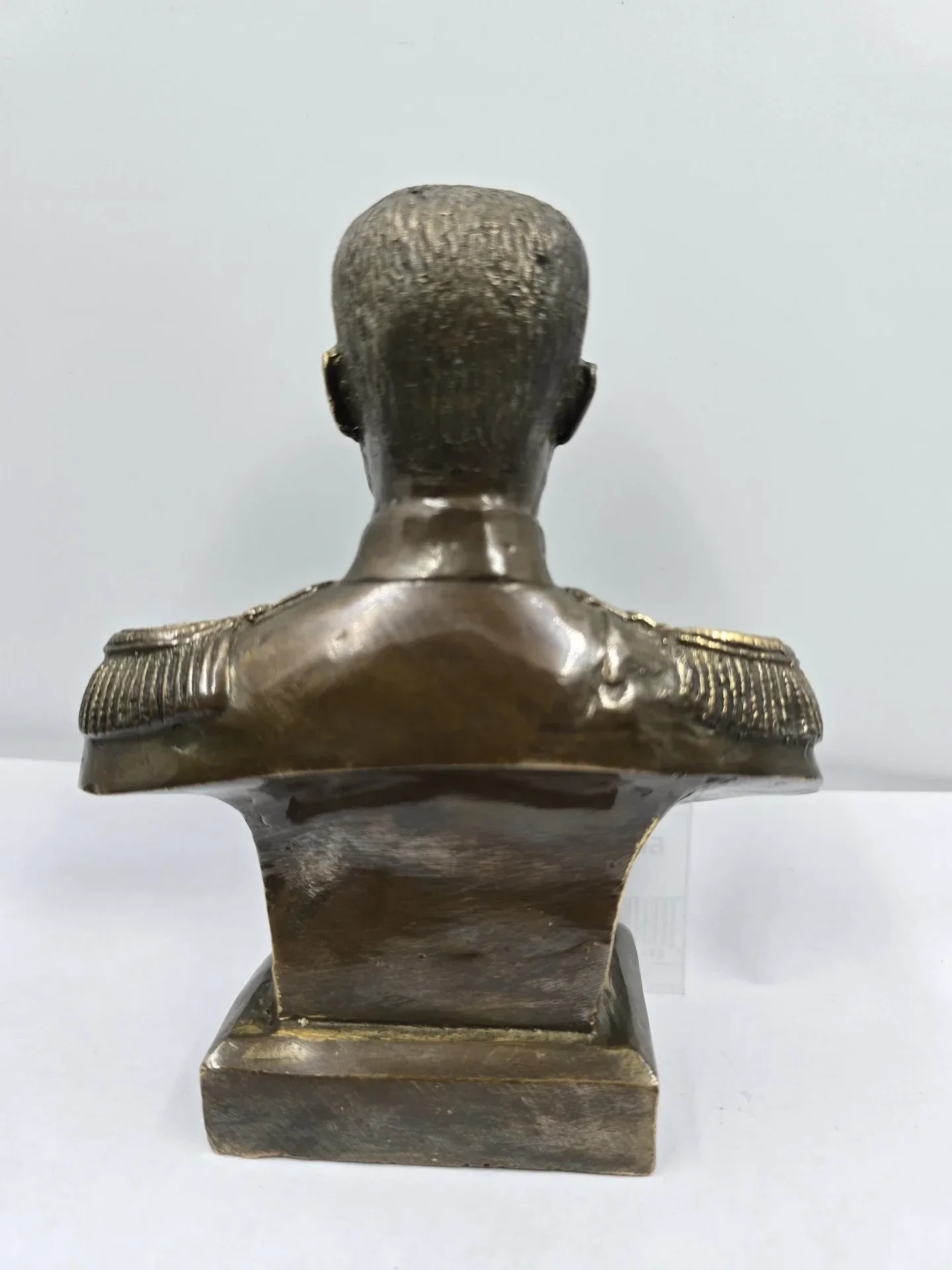 Бюст Николай II, латунь — миниатюра 2